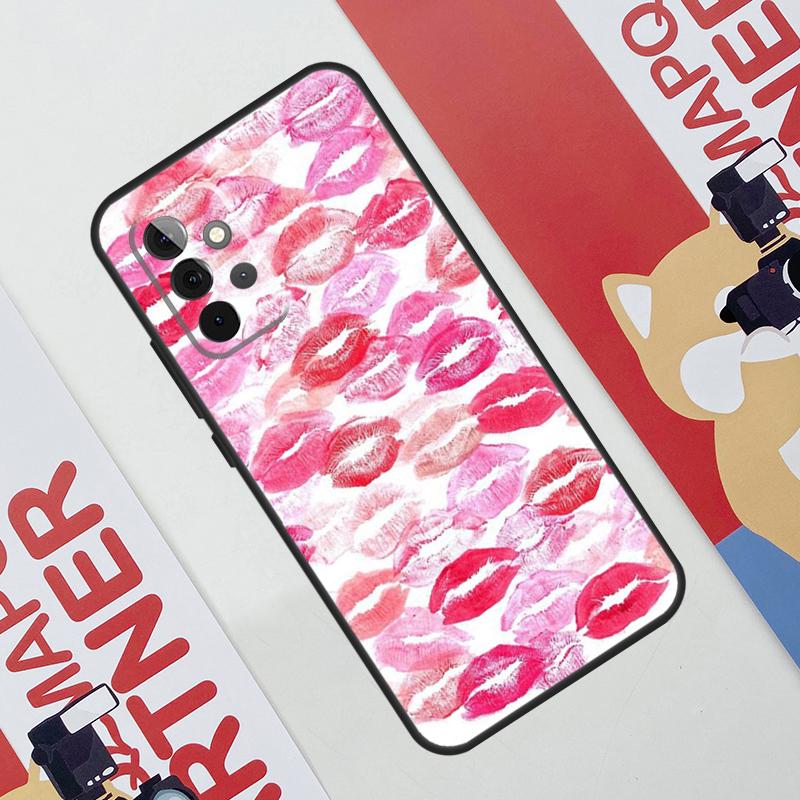 Lipstick Love Fashion Case For Samsung Galaxy A06 A16 A36 A56 A55 A35 A33 A53 A13 A23 A17 A54 A34 A14 A52 A32 A15