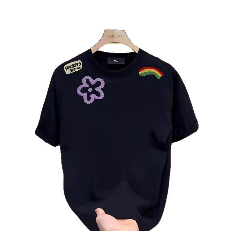 Womens Loose Fit Cotton Short Sleeve Tee - Graphic Print Breathable Comfort T-Shirt Casual Wear