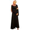 Abaya Women Muslim Long Dress Kaftan Solid Loose Plus Size Middle East Gown Jubah Baju Muslim Baju Raya [excluding Headband]