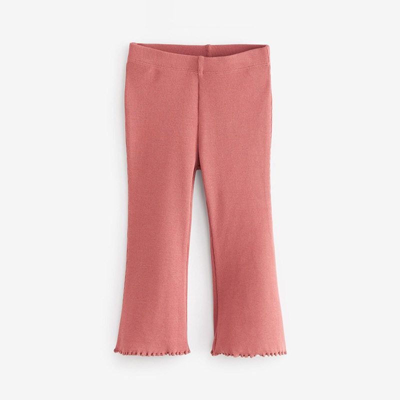 Autumn and Winter Girls' Pink Pullover Sweatshirt Set 2025 Autumn Children's Stylish Top with Flared Long Pants
