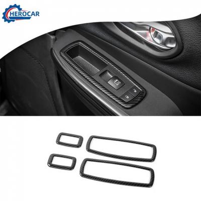Carbon Fiber Window Switch Panel Ring Trim Cover Bezel for Jeep Grand Cherokee