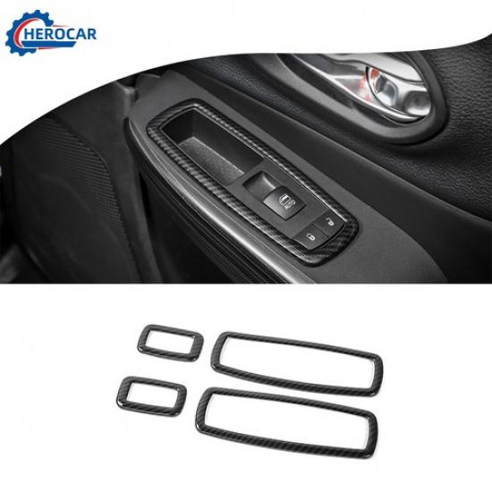 

Carbon Fiber Window Switch Panel Ring Trim Cover Bezel for Jeep Grand cherokee