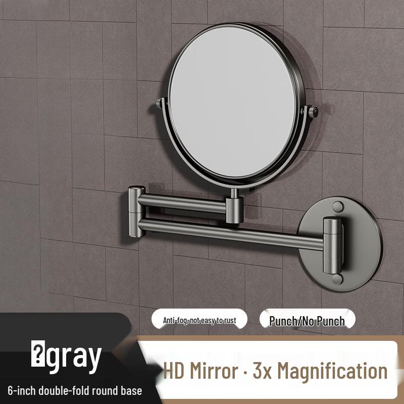 Oeny Wall-Mounted Folding Makeup Mirror