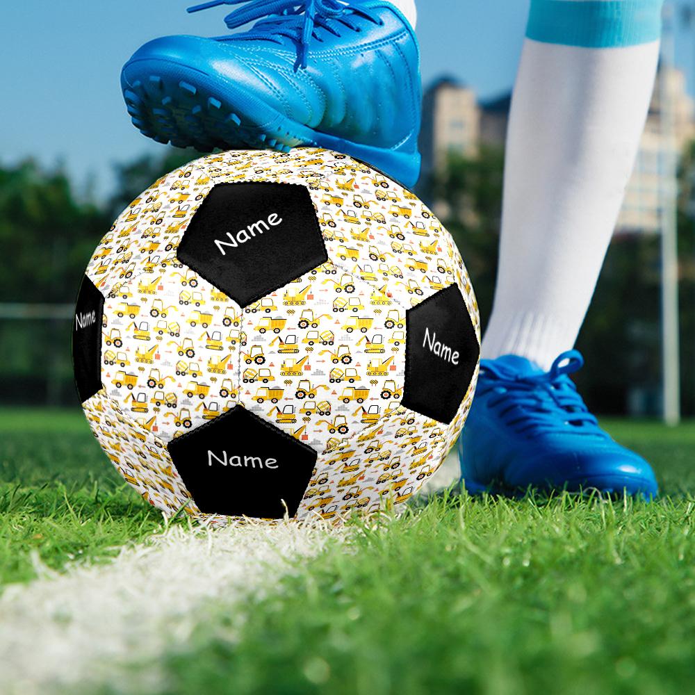 Custom Name excavator Theme Size 5 Soccer Ball, Suitable for Both Indoor and Outdoor Matches, a Gift Suitable for Everyone.