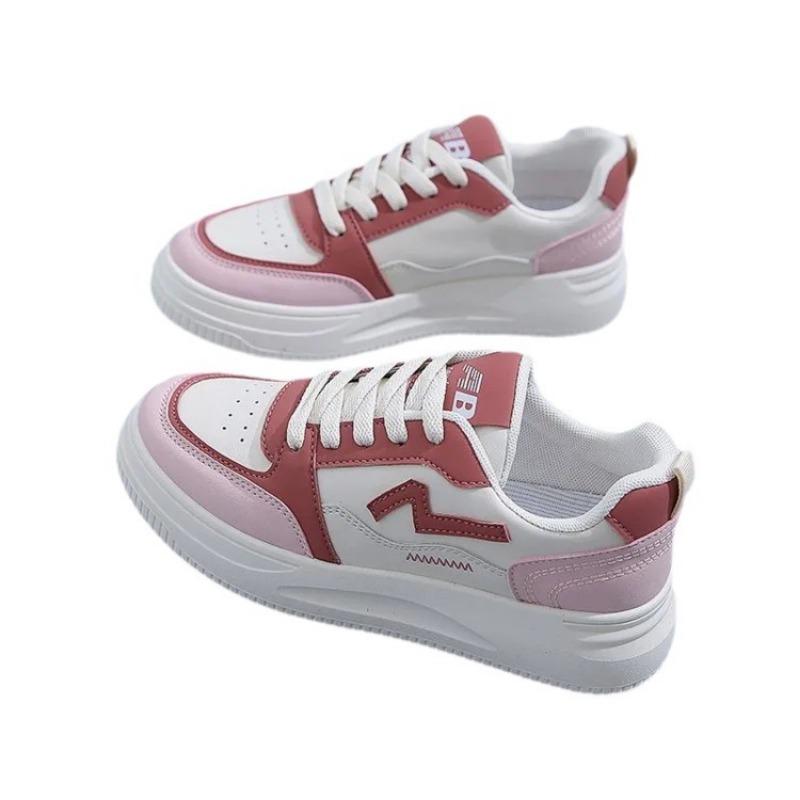 Fashion Casual Board Shoes Autumn New Color Matching Lace-up Women's Shoes Campus Students Wear Sports Shoes