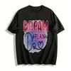 Dream Plan Print Casual Tee Motivational Slogan Graphic Top Pure Cotton T-shirt