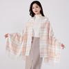 HAOMAN TEXTIELS Cashmere Blend Plaid Scarf Shawl