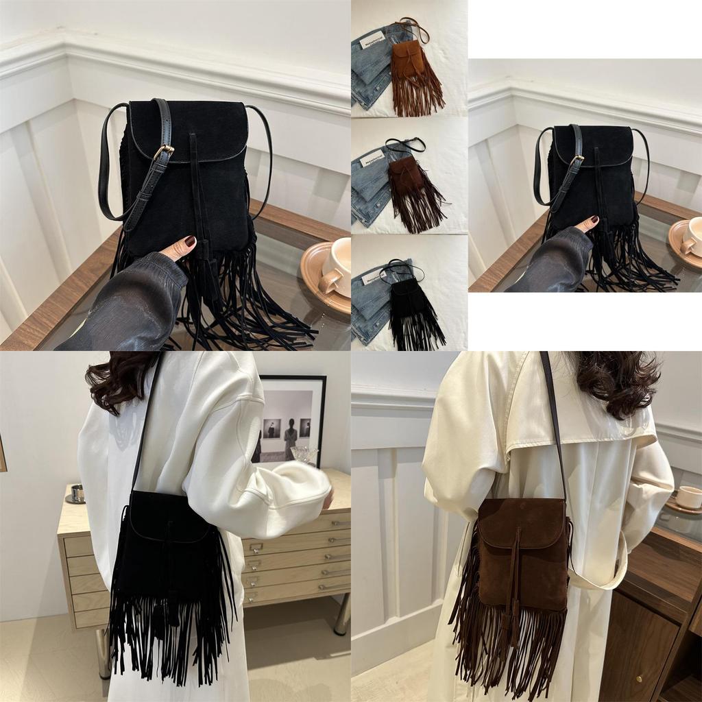 Chic 2024 Vintage Commute Fashion Handbag With Eye-catching Fringe Details