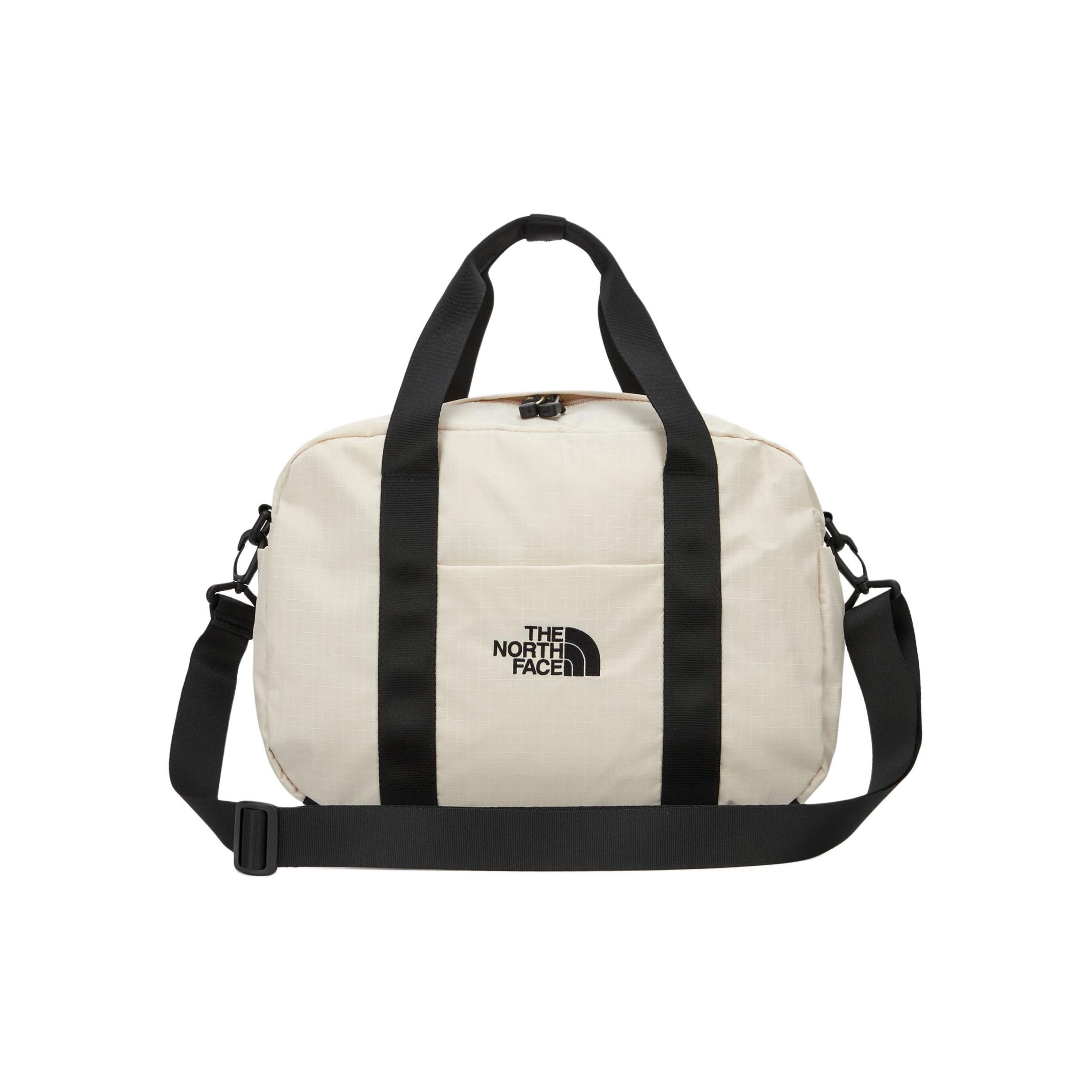 

The North Face Logo Detachable Adjustable Shoulder Strap Zipper Closure Recycled Nylon Tote Bag Unisex Tote Bag White NN2FQ01B White,Medium