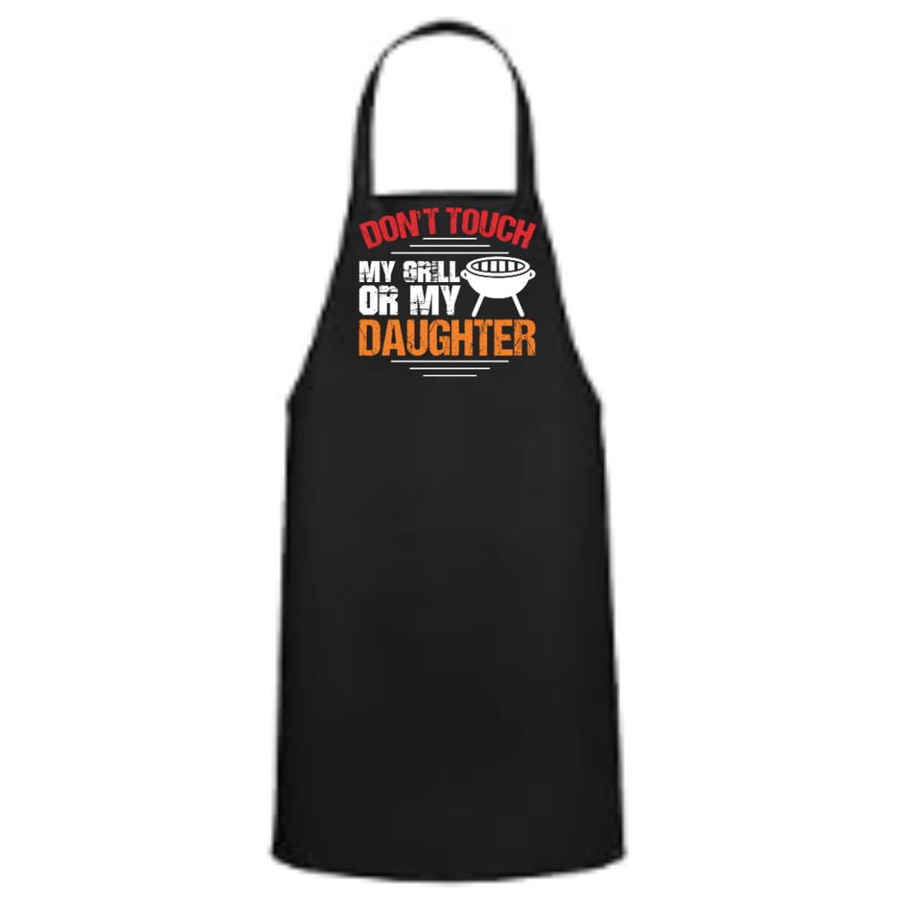 Don t Touch My Grill Or My Daughter BBQ Apron - Durable, Lightweight, Multi-Use Unisex T-Shirt M