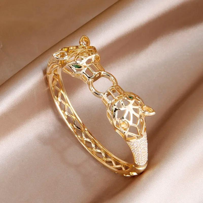 Classical Full Crystal Cubic Zircon Bangles&Bracelet Wide Wedding Bridal Bracelet Ins Fashion Brand Jewelry Open Bracelet