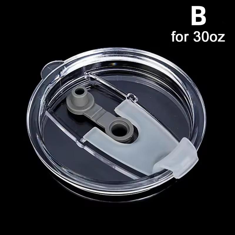 30/20Oz Ice King Cup Lid Plastic Transparent Splash Proof Silicone Sliding Cup Lid for Mug Special Straw Lid Sealing Cover