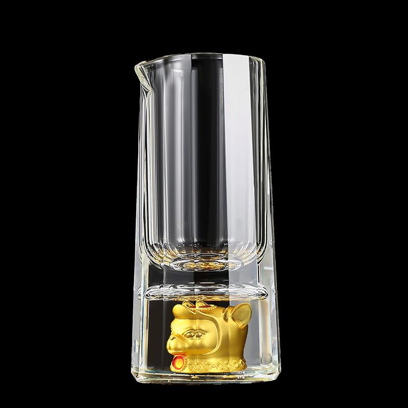 Zodiac Crystal Glass Spirit Glass Wine Dispenser 12 Small Wine Glasses Household Party One Cup Simple