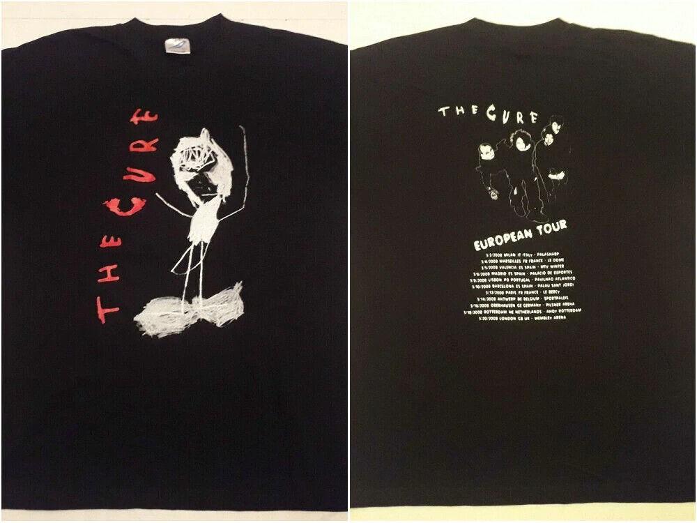 THE CURE 2008 EUROPEAN TOUR SHIRT UNISEX BLACK VINTAGE PRINT T SHIRT Unisex T-Shirt S