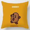 Cartoon Bt21 Cushion Cover Decorative Soft Pillow Case Sofa Car Protector Throw