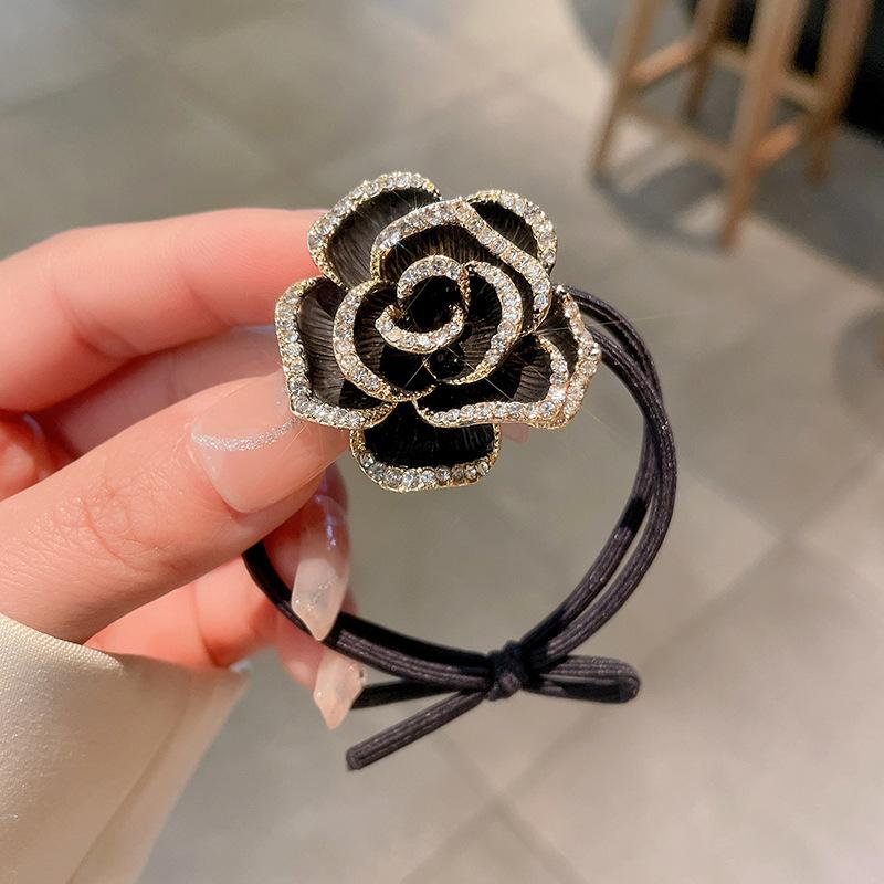 Super Immortal Butterfly Hair Rope Mori Imitation Crystal Durable Headrope Delicate Hair Tie Women's Rubber Band Hair Rope Headgear