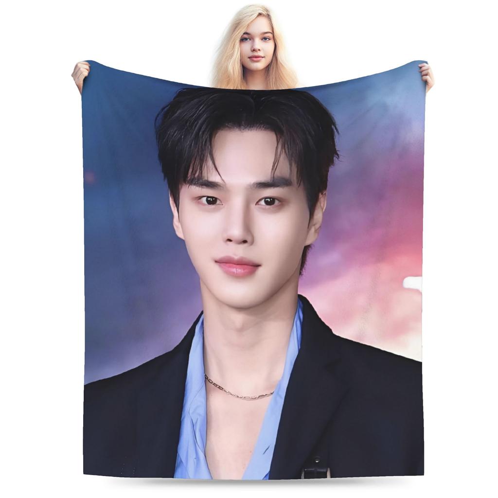 Song Kang Korejský Pop Deku Pikniková Flanelové Ložní Přikrývky Na Pohovku Židli Teplý Design Kvalitní Přehoz Dárek