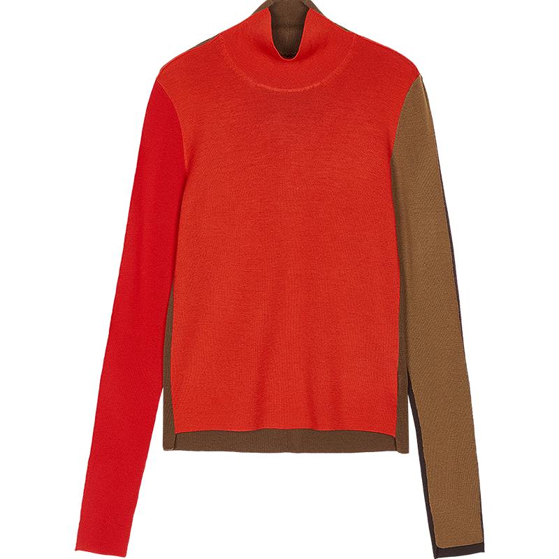 

JNBY Women s 100% Wool Turtleneck Knit Sweater L