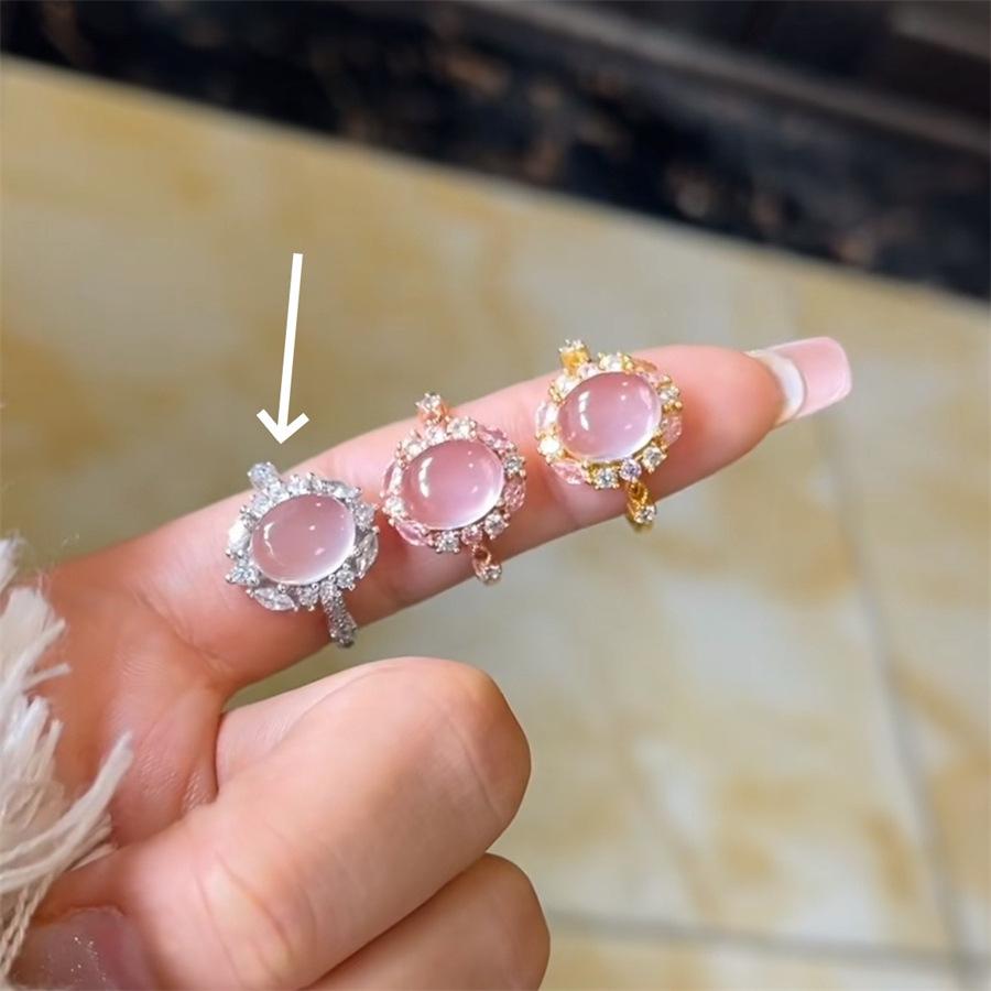 Anello in pietra preziosa hot-selling dal vivo design femminile anello dito indice anello aperto