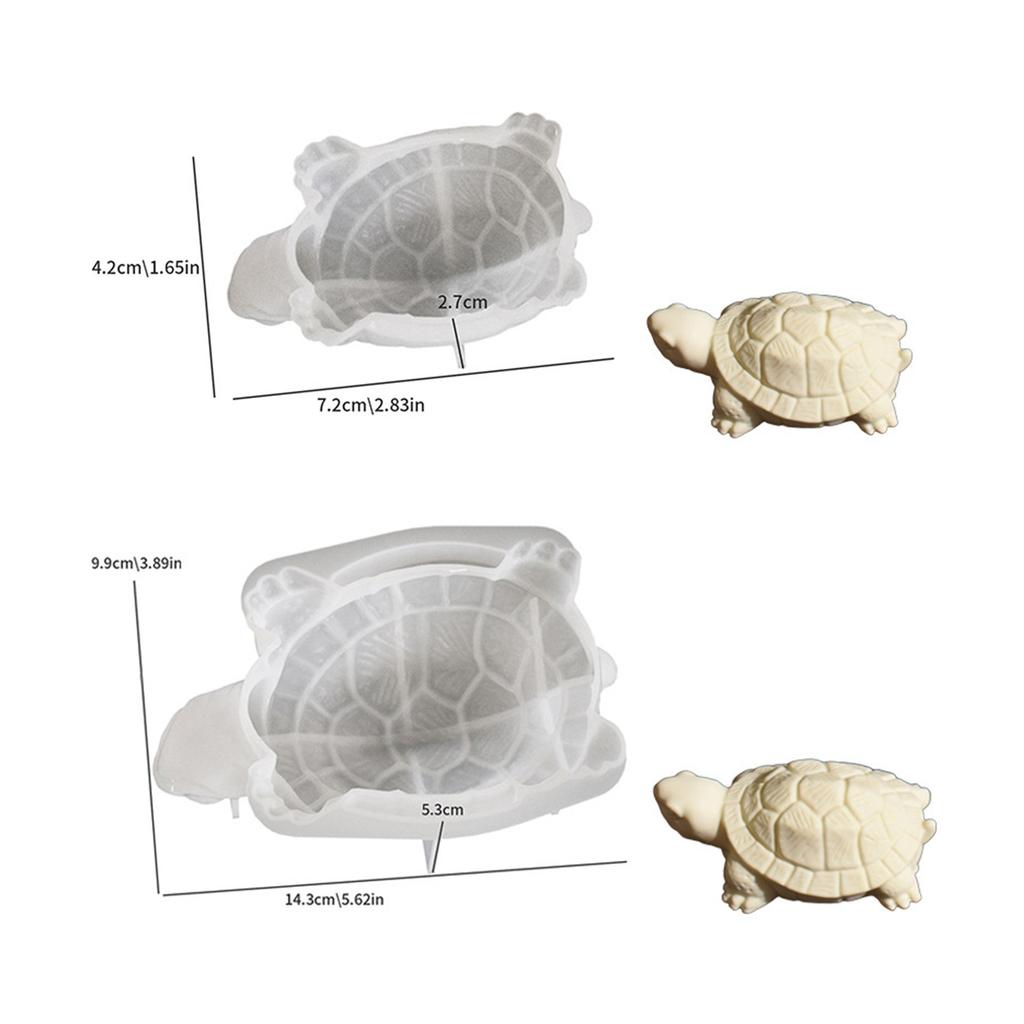 2Pcs Lovely Turtle Figurine Silicone Mold Set High Quality Durable Material Ideal for Crafting and Home Decor Projects