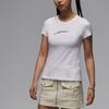 Jordan Gfxas W J Ss Slim Letter Round Neck Comfortable Short Sleeve Regular T-Shirt Women T-Shirts White IB7029-100