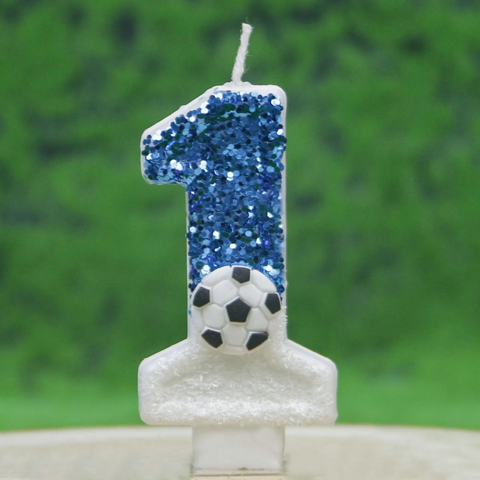 Creative Football Digital Birthday Candles One Size