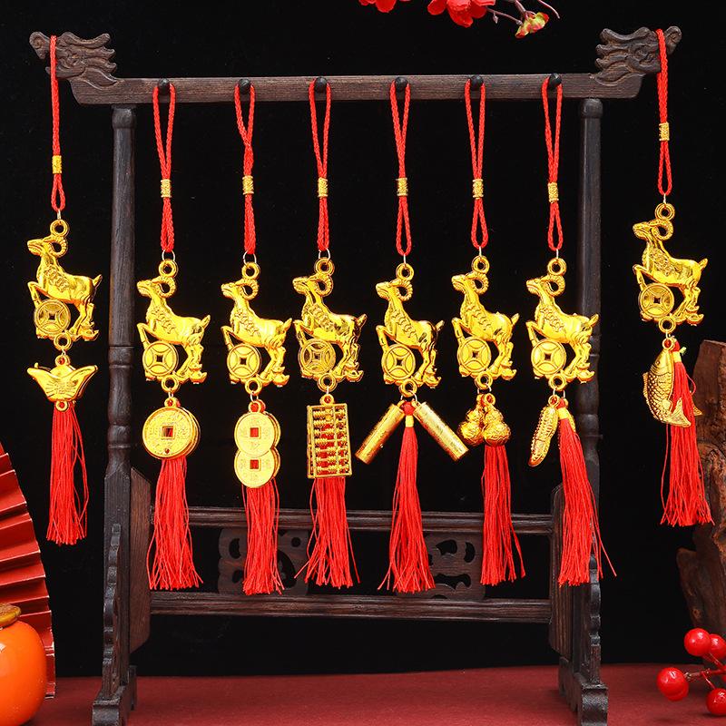 2027 Year of the Sheep Chinese Zodiac Pendant Lightweight Lucky Car Hanging Accessory Nice New Year Housewarming Gift