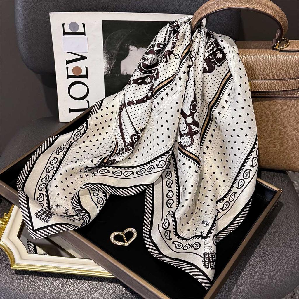 14momme 100% Natural Twill Silk Scarf for Women Neck Tie Double Side Foulard Shawl Square Neckerchief Hijab Bandana Scarves