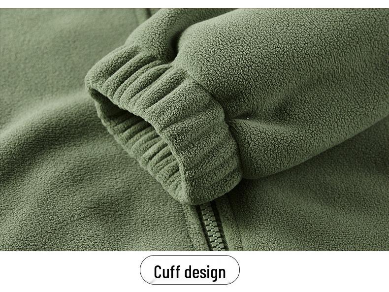 Men's Trendy Fleece Stand Collar Cardigan Jacket