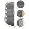 5 Tier Over Door Shoe Organizer Large Capacity Deep Pockets Hanging Shoe Rack Fit 10 Pairs Shoe Sideband Pocket Door Shoe Holder