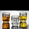80ml/285ml/340ml Vertical Striped Water Cup Transparent Cocktail Glass Iced Coffee Latte Mocha Cups Drinkware Bar Whiskey Glass