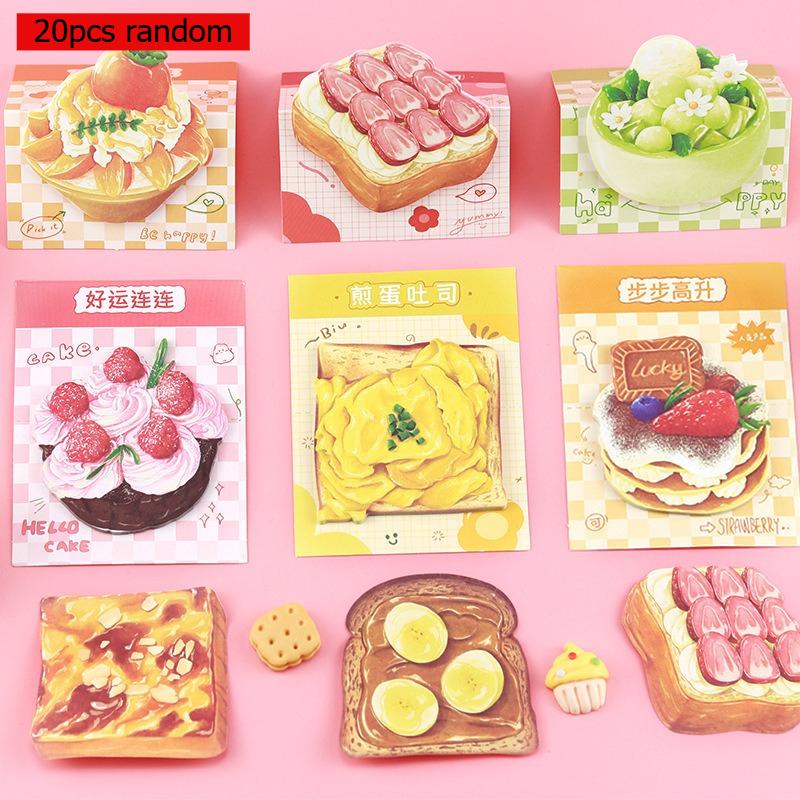 Office School Supplies Kawai Bread Toast Sticky Notes Ins for High Looking Students with Personalized Creative N Times Lovely