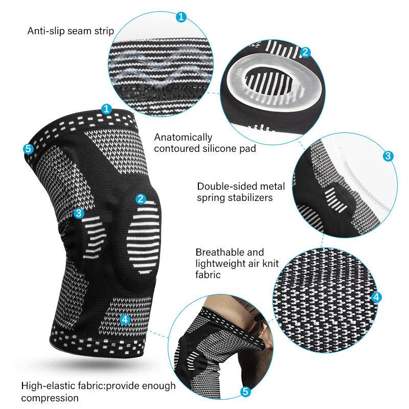 2025 Warm Cold-Proof Knee Protector for Men Women Basketball Cycling Running Sports Silicone Patella Elbow Knee Pads