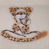 Leoparden Kostüm Set Leoparden Ohren Schwanz Schleifen Nase Handschuhe Tier Kostüm Set Zubehör Kinder Halloween Cosplay Requisiten