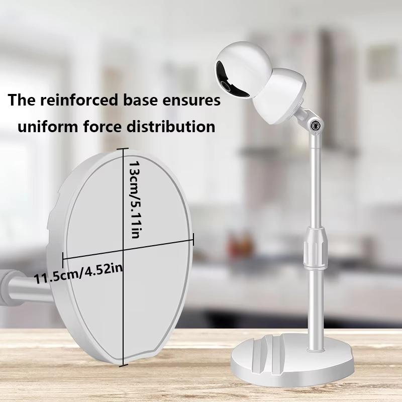 Desktop Adjustable-Angle Monitoring Stand Extendable Camera Base, 1/4" Screw Interface For Surveillance Cameras