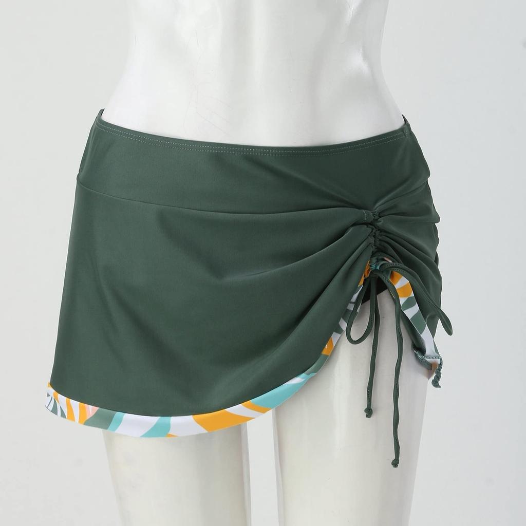 Damen-Badeanzug mit bedrucktem Panel, geteilt, flacher Winkel, großer Badeanzug