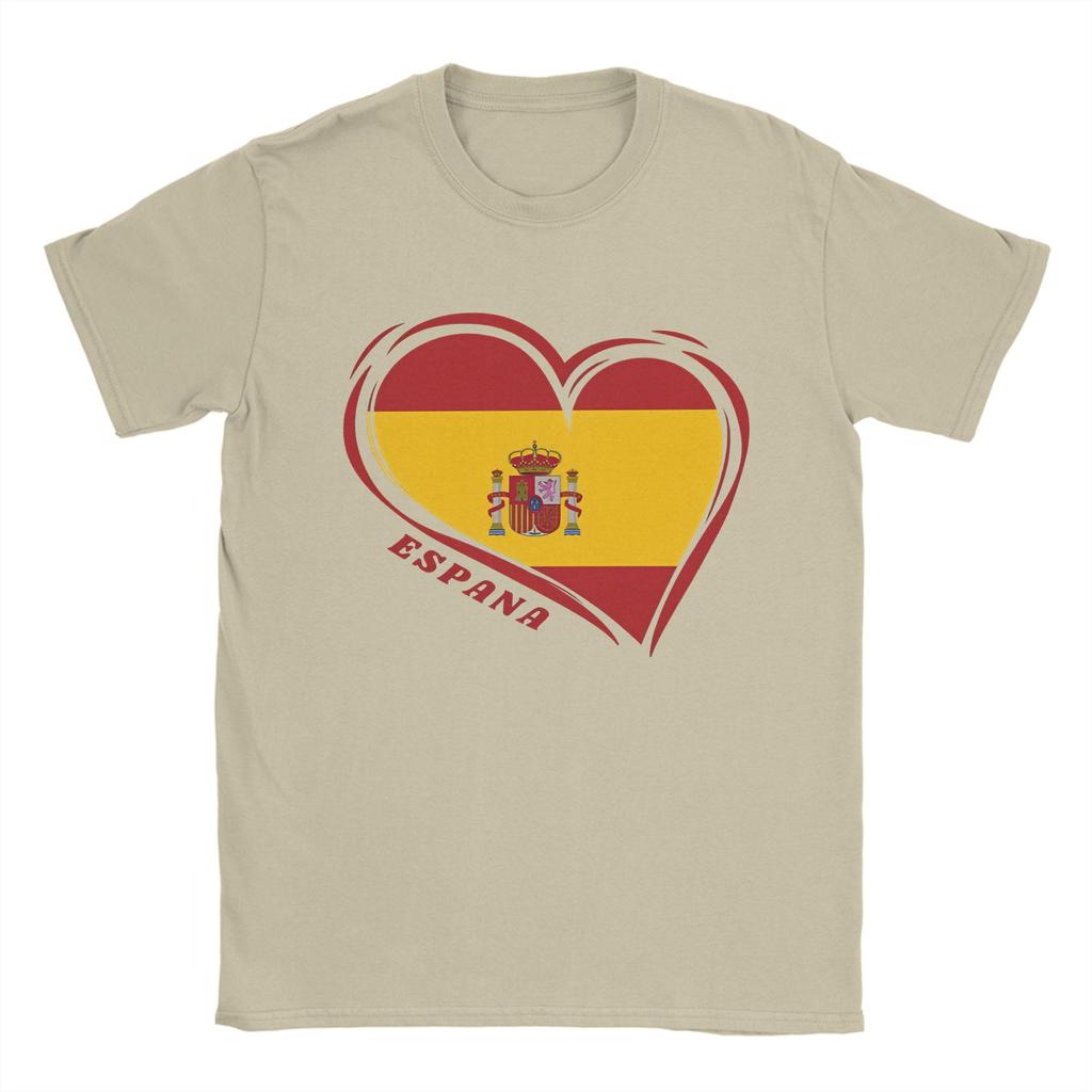 Espana Flag  TShirt for Unisex Spanish Casual Pure Cotton Tee Shirt O Neck Short Sleeve T Shirts Plus Size Tops