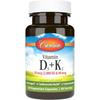 Carlson Vitamin D3 + K2 50 Micrograms (2000 U) Bone Health 120 Capsules 1 Tablet