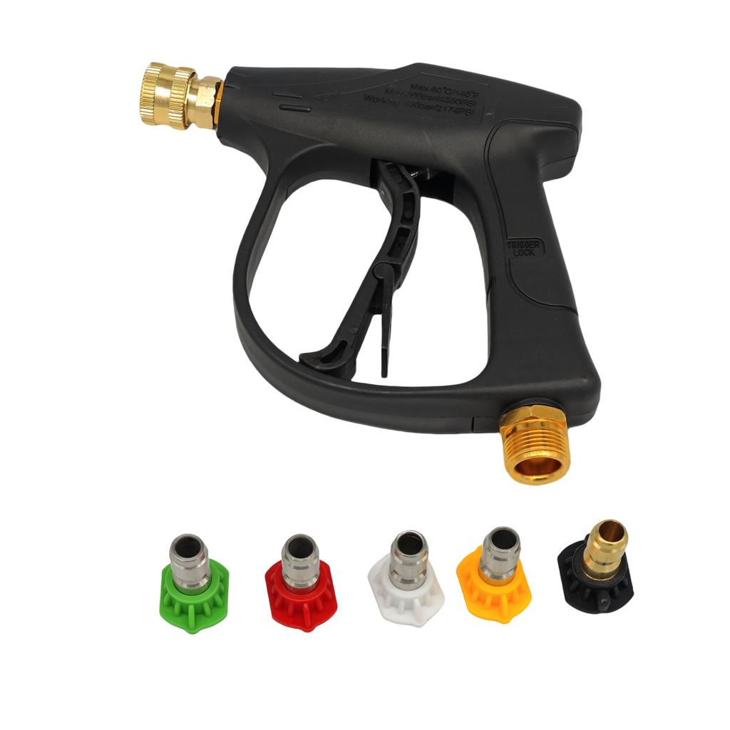 High Pressure Washer Gun , Car Washer Gun with 5 Nozzles and M22 Coupler For Car Washing And Garden Cleaning Tools