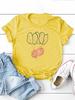 Double Radish Print Women T Shirt Short Sleeve O Neck Loose Women Tshirt Ladies Tee Shirt Tops Camisetas Mujer