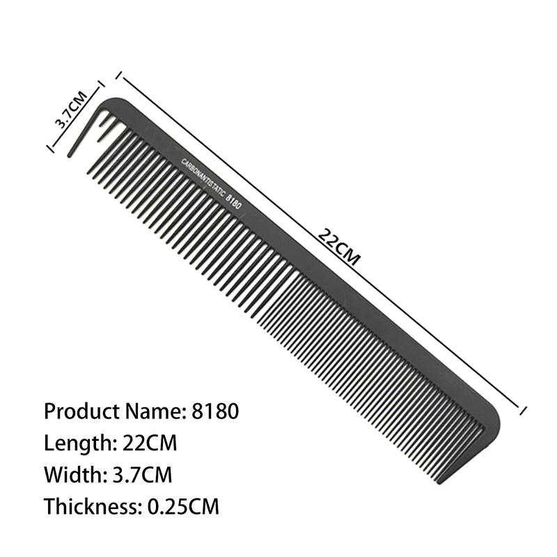 Black Professional Hair Cutting Comb Anti-Static Flat Head Cutter Comb Finetooth Haircut Brush Salon Tools Barber Hair Accessor