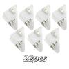 22pcs Clear Triangle Clip Set | Right-Angle Plastic File Holders, Loose-Leaf Binder Document Organizers for Office, and Home Use