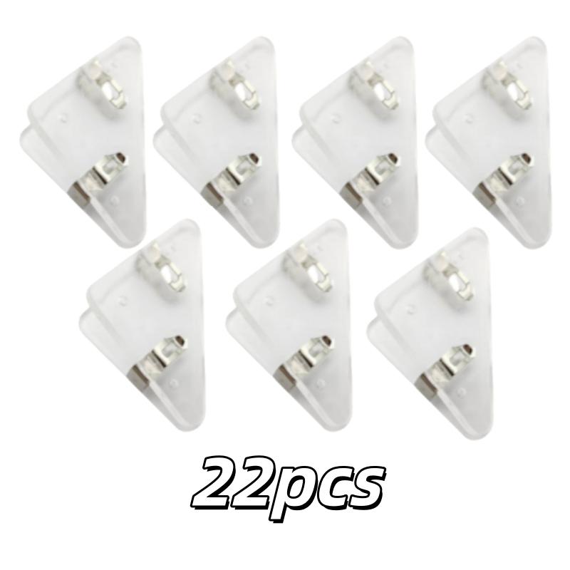 

22pcs Clear Triangle Clip Set | Right-Angle Plastic File Holders, Loose-Leaf Binder Document Organizers for Office, and Home Use