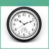 Vintage Wasserdichte Runde Uhr mit Temperatur- und Feuchtigkeitsanzeige für Heim-, Büro- und Schlafzimmerdekoration