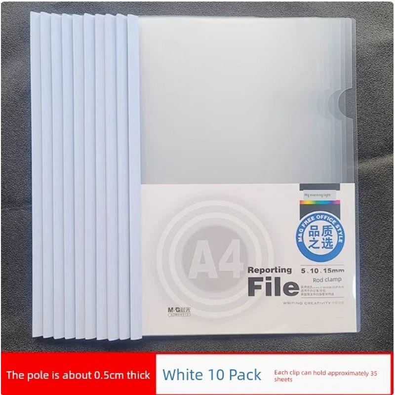 

Chenguang Slide Grip Report Cover Folder Transparent Material Book Folder Office Supplies Invoice Test Paper Clip Folder Bill Small Clip Economical 5mm Lever Clamp 94519/10 Pieces