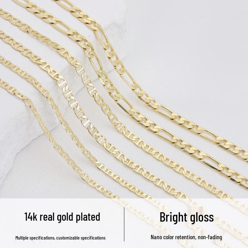 14K Gold Filled Figaro Chain - European & American Style Necklace Accessory
