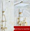 Gold All-Copper Constant Temperature European Shower Set with Booster Head