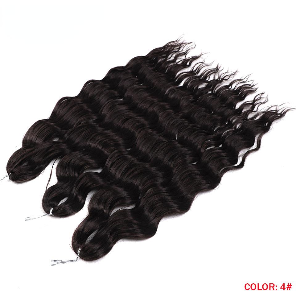 Rebecca Anna Curly Wig Loose Deep Water Wave Synthetic Crochet Braiding Hair Extensions  Soft for Ombre Hairpieces
