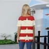 Women's T Shirt Tee Print Button Short Sleeve Daily Weekend Fashion Basic V- Neck Regular Top