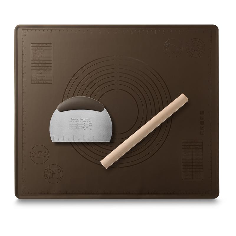 3Pcs/Set Food Grade Silicone Rolling Pad Set Thickened Kneading Pad and Noodle Pad Baking Pad Chopping Board Silicone Panel